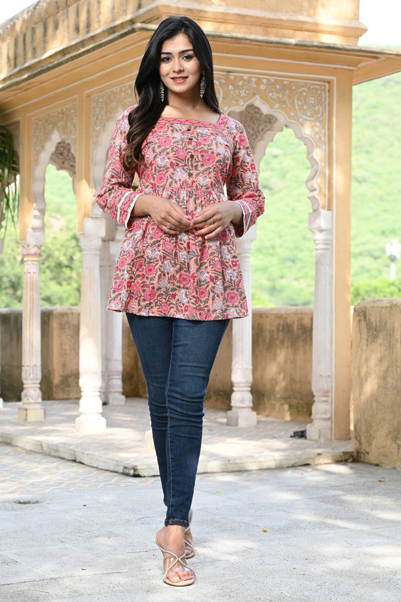 Playful Pink Short Kurti