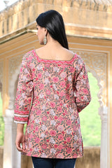 Playful Pink Short Kurti