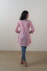 Madhuvan Pink booti Cotton Short Kurti 3