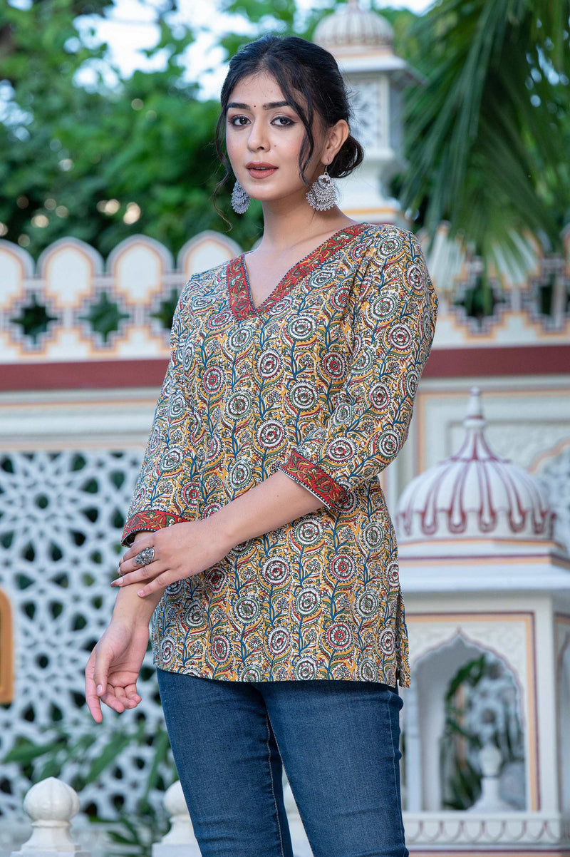 Golden Beet Short Kurti