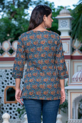 Midnight Blue Short Kurti