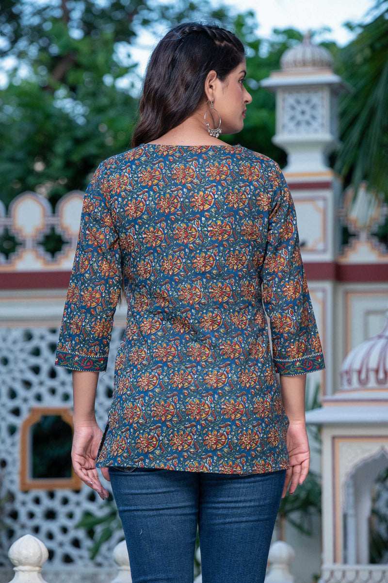 Midnight Blue Short Kurti