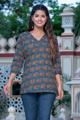 Midnight Blue Short Kurti