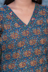 Midnight Blue Short Kurti