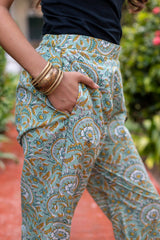Fern Green Cotton Straight Pants 2