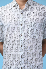 Tiger Print Men's Shirt - Regular Fit