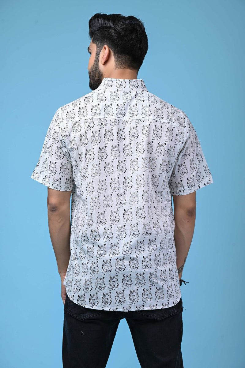 Tiger Print Men's Shirt - Regular Fit