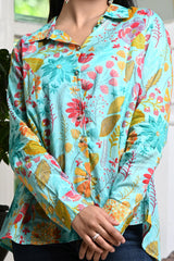 Basant Blue Women's Shirt