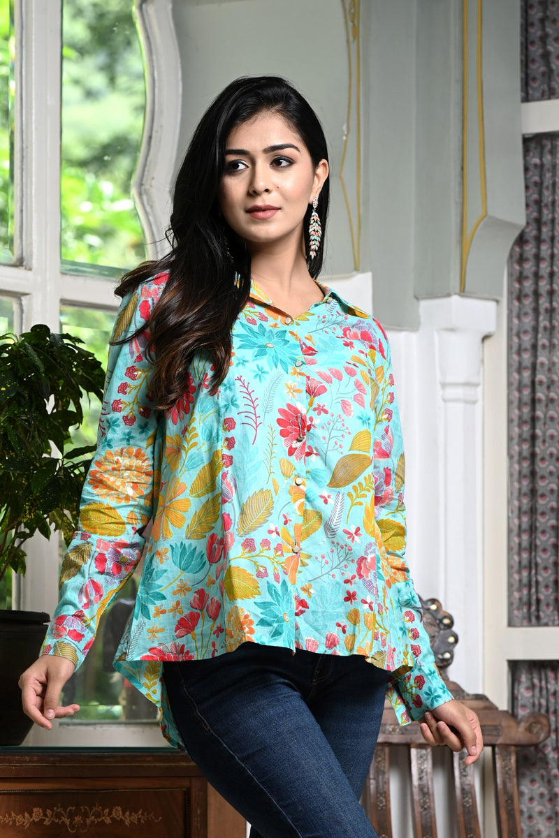Basant Blue Women's Shirt 2