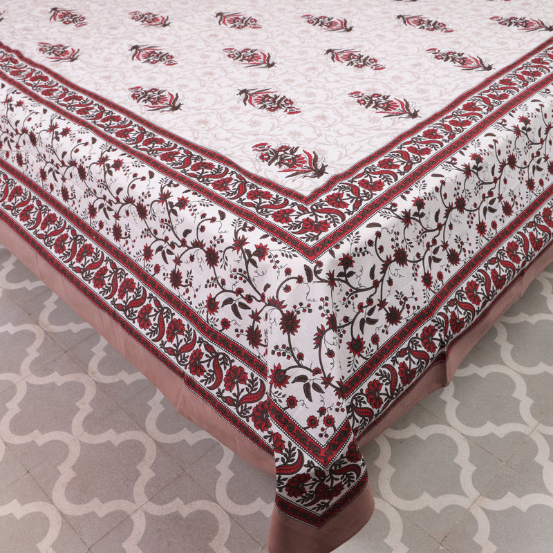 Red Cotton Queen Size Bedsheet 3