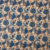Cotton Queen Size Bedsheet - Electric Blue Floral Jaal