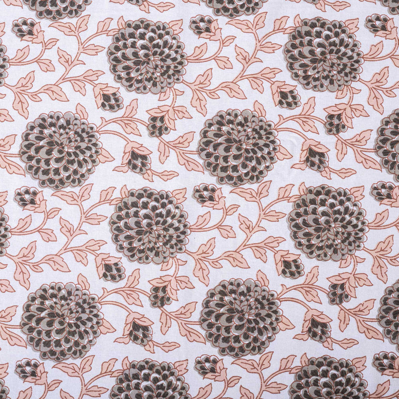 Cotton Queen Size Bedsheet - Grey Marigold