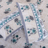Cotton Queen Size Bedsheet - Blue Floral Bliss