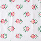 Cotton Queen Size Bedsheet - Lotus Motif