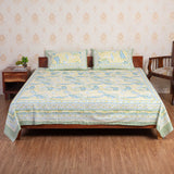 Cotton Queen Size Bedsheet - Leafy Delight