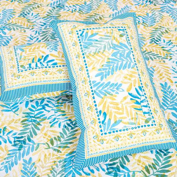 Cotton Queen Size Bedsheet - Autumn Breeze