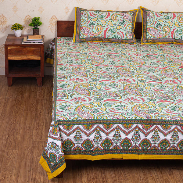 Cotton Queen Size Bedsheet - Rangoli