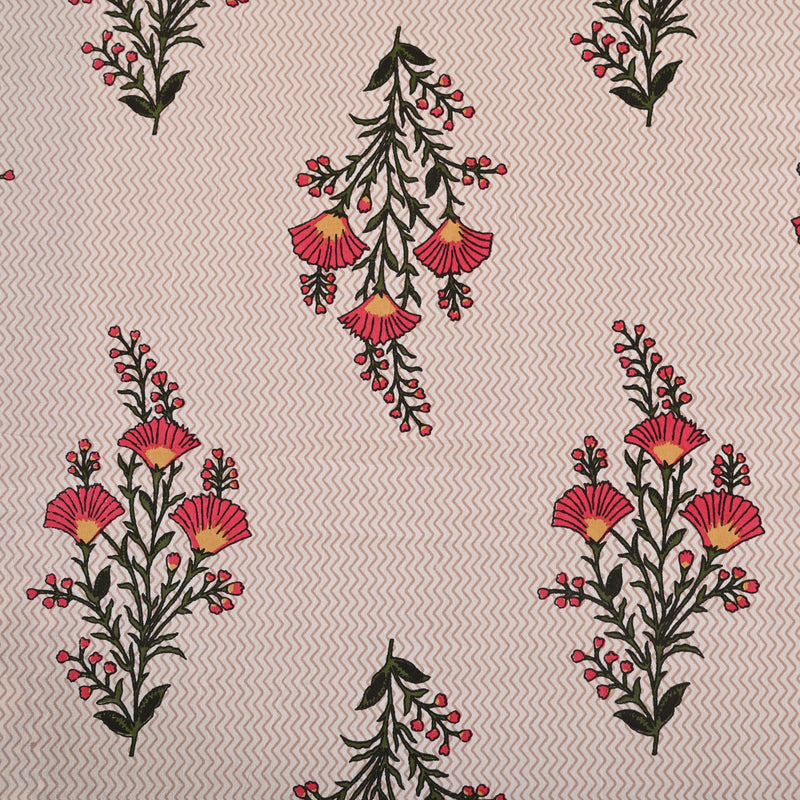 cotton  pink floral king size bedsheet