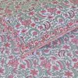 Cotton Single Bed Sheet Pink Floral Bel Print