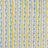 Cotton Table Cover Yellow Blue Leheriya Block Print 1