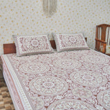 Cotton Flower Bel Print turkish Rose Queen Size Bedsheet