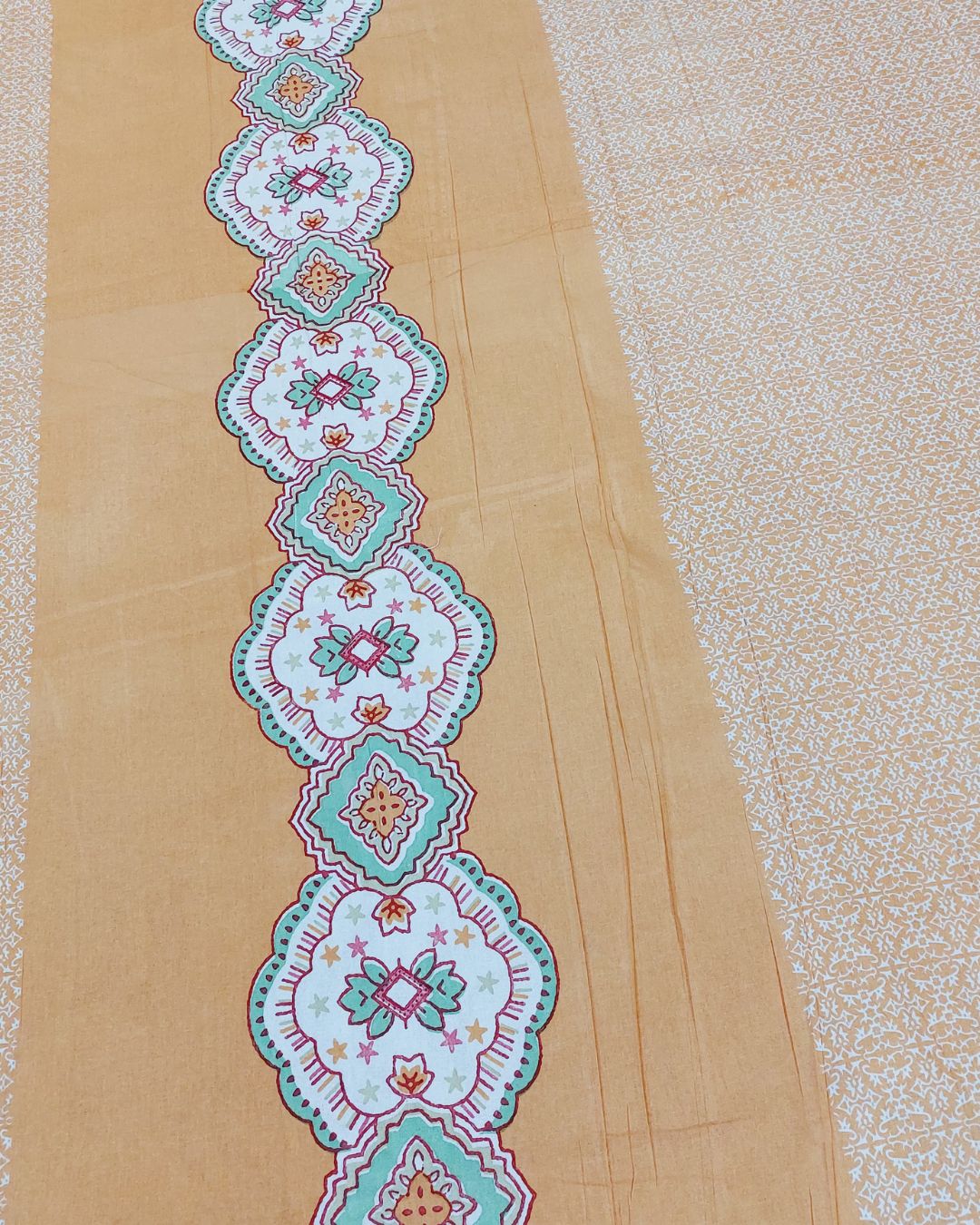 Cotton King Size Bedsheet Yellow Bal Print