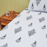 Cotton Block Print Single Bedsheet | Blushing Boota