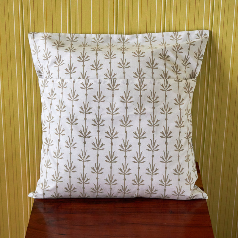 Cotton Cushion Cover Fern Leaf Boota Block Print