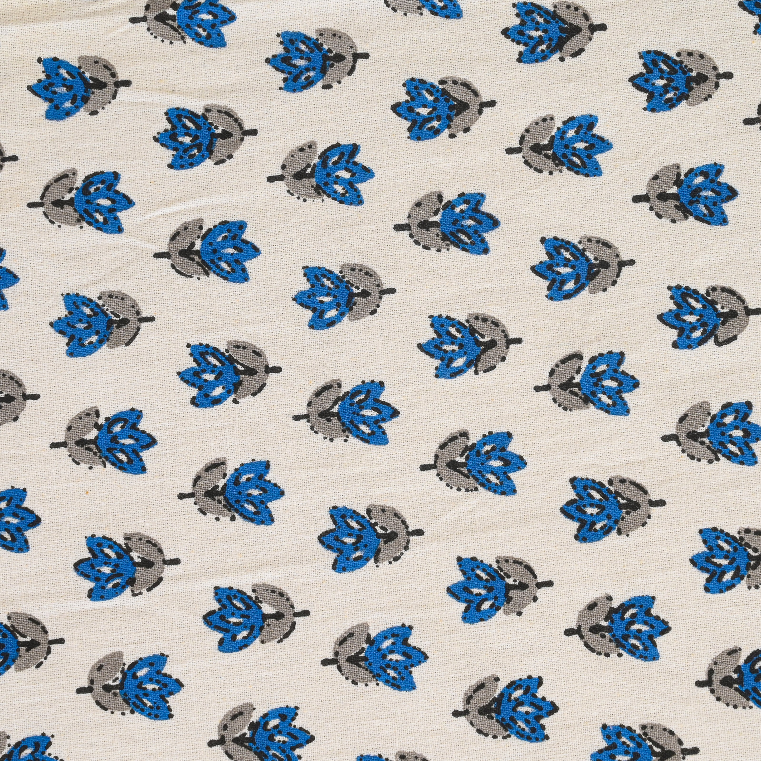 Fine Cotton Diwan Set Bluebell Floral Print