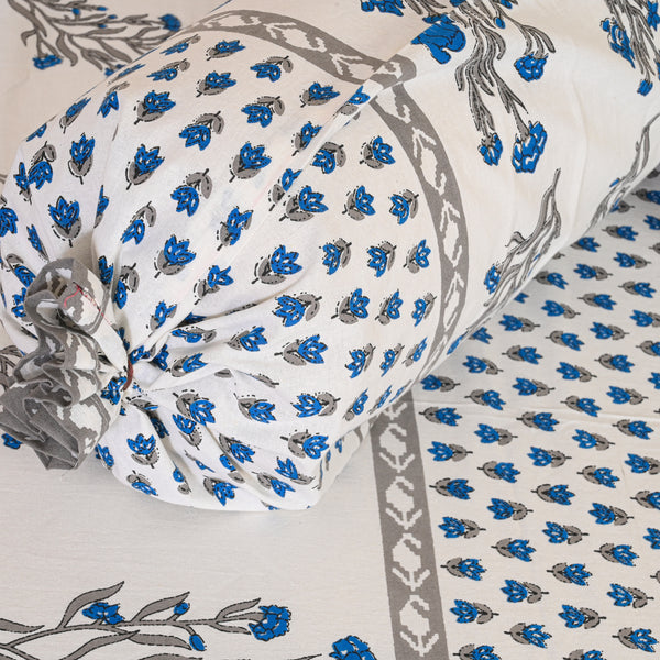 Fine Cotton Diwan Set Bluebell Floral Print