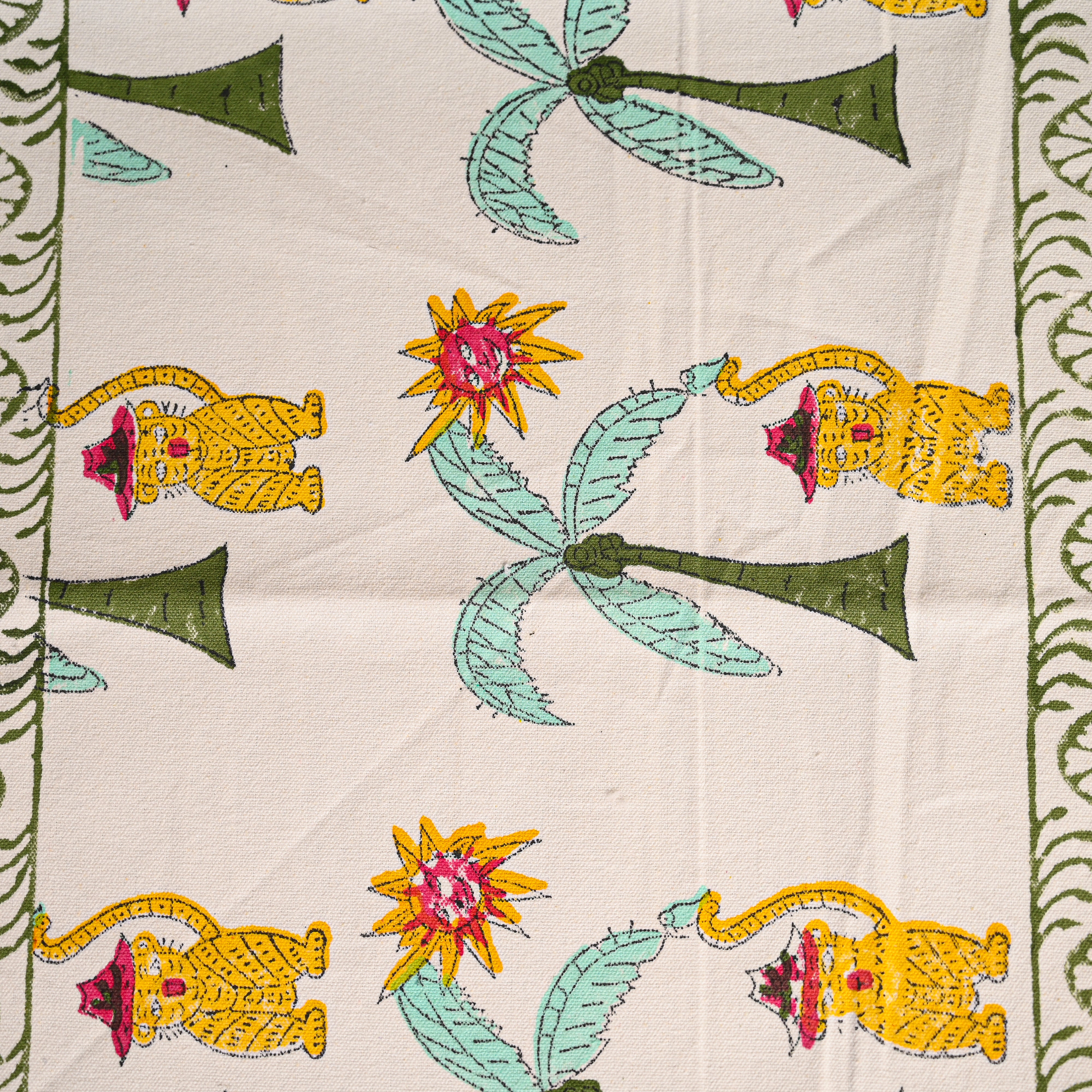 Canvas Table Runner Masterd Sunshine Block Print