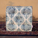 Cotton Floor Cushion Square Blue Boota Print