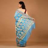 Gadhwal Silk Bandhej Sari with Zari Border (297936781352)
