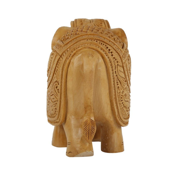 Handicraft Wood Carving Elephant 4" (5522381249)