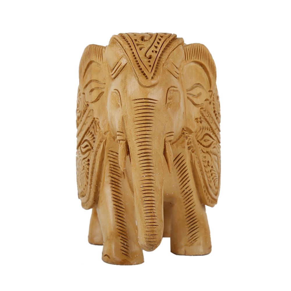 Handicraft Wood Carving Elephant 4" (5522381249)