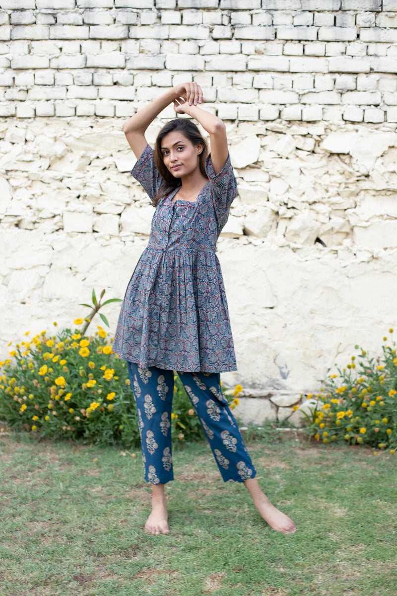 Peppy Blue Lounge Wear Set