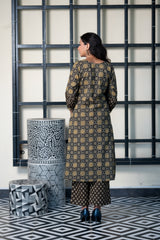 Brown Booti Kurta and Pant Set 1