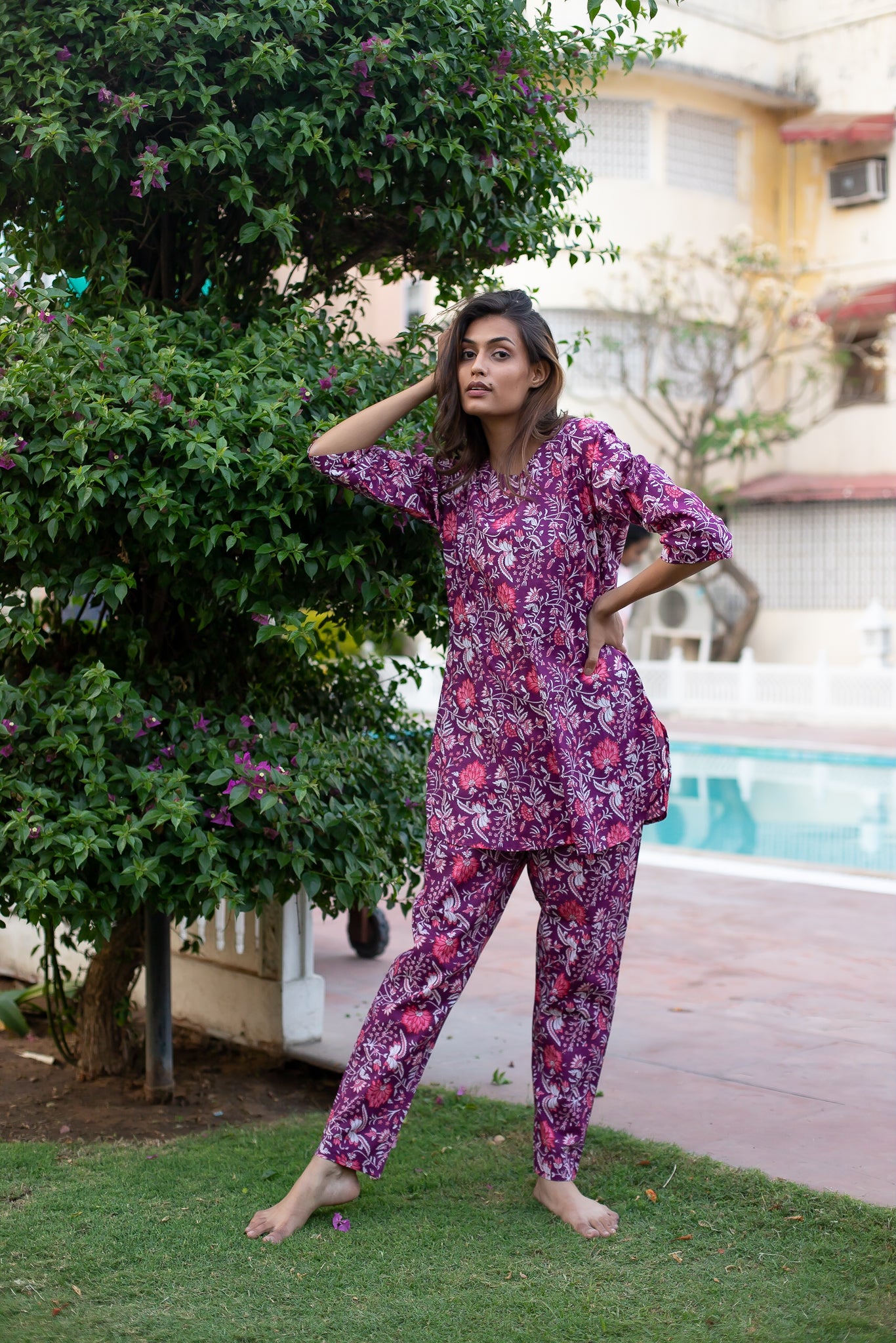 Majestic Purple Lounge Wear Set