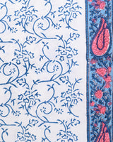 Cotton Unstitched Suit Cotton Dupatta Light Blue Floral Block Print 3 (6752925483107)