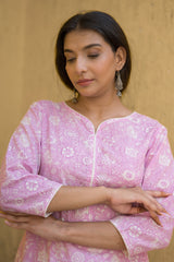 Powder Pink Cotton Kurta 2 (6846742921315)