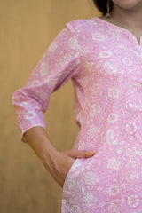 Powder Pink Cotton Kurta 4 (6846742921315)