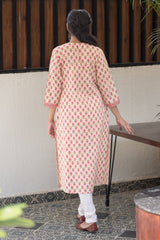 Pink Lotus Cotton Kurta 1 (6846743183459)