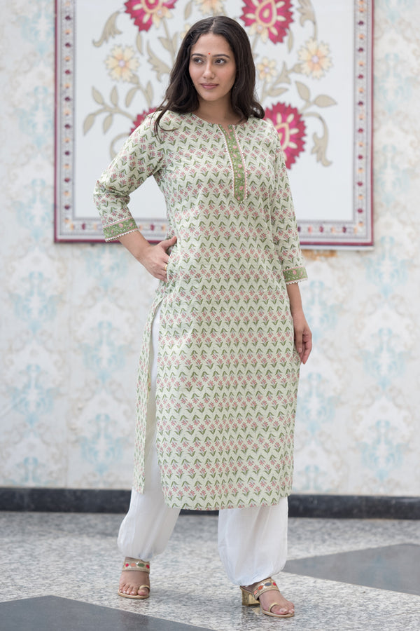 Fern Bud Cotton Kurta (6846742823011)