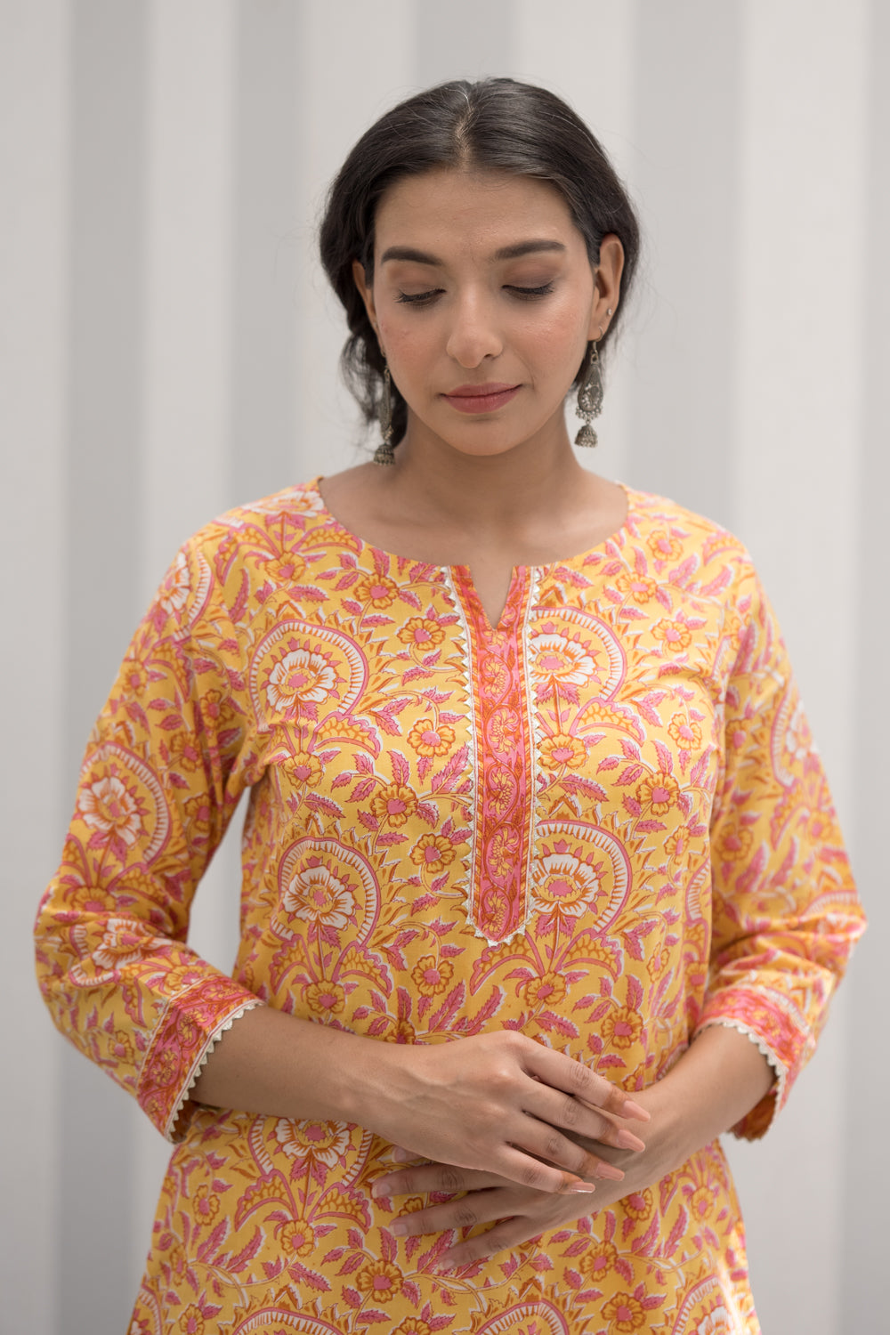 Blooming Flower Cotton Kurta2 (6846742790243)