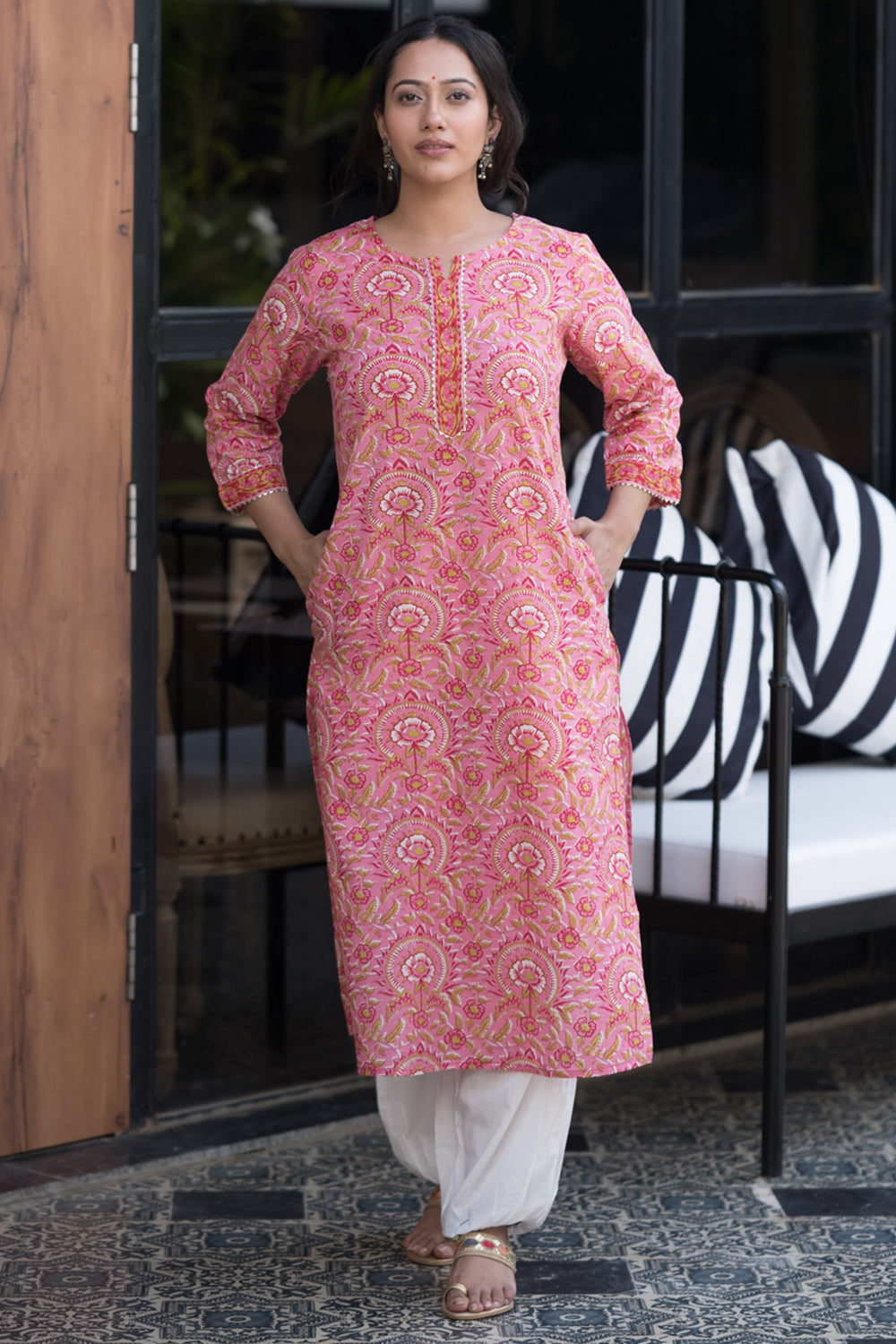 Pink Blush Cotton Kurta 4 (6846743085155)