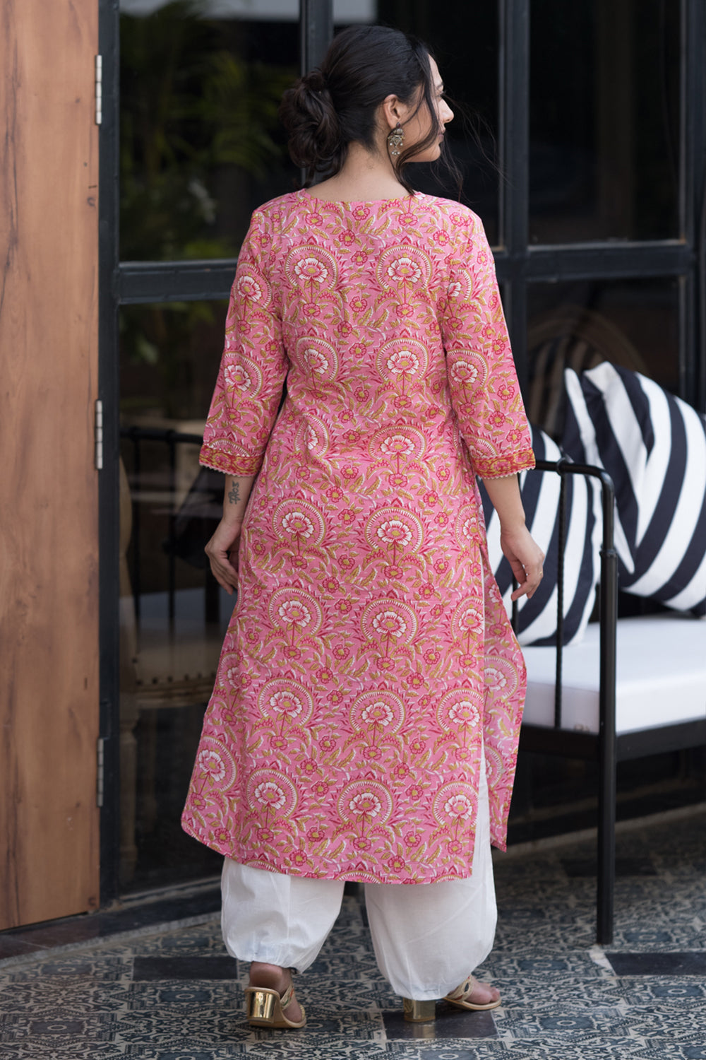 Pink Blush Cotton Kurta 1 (6846743085155)