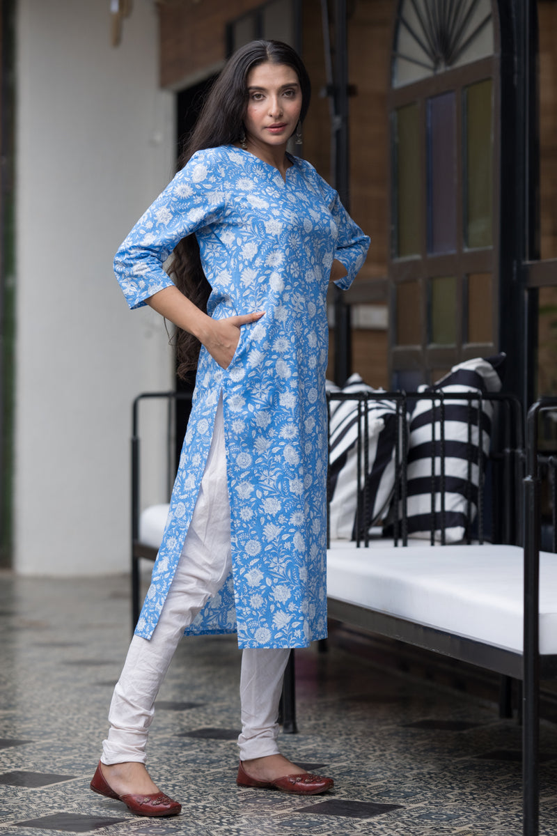 Blue Moon Cotton Kurta 3 (6846743248995)