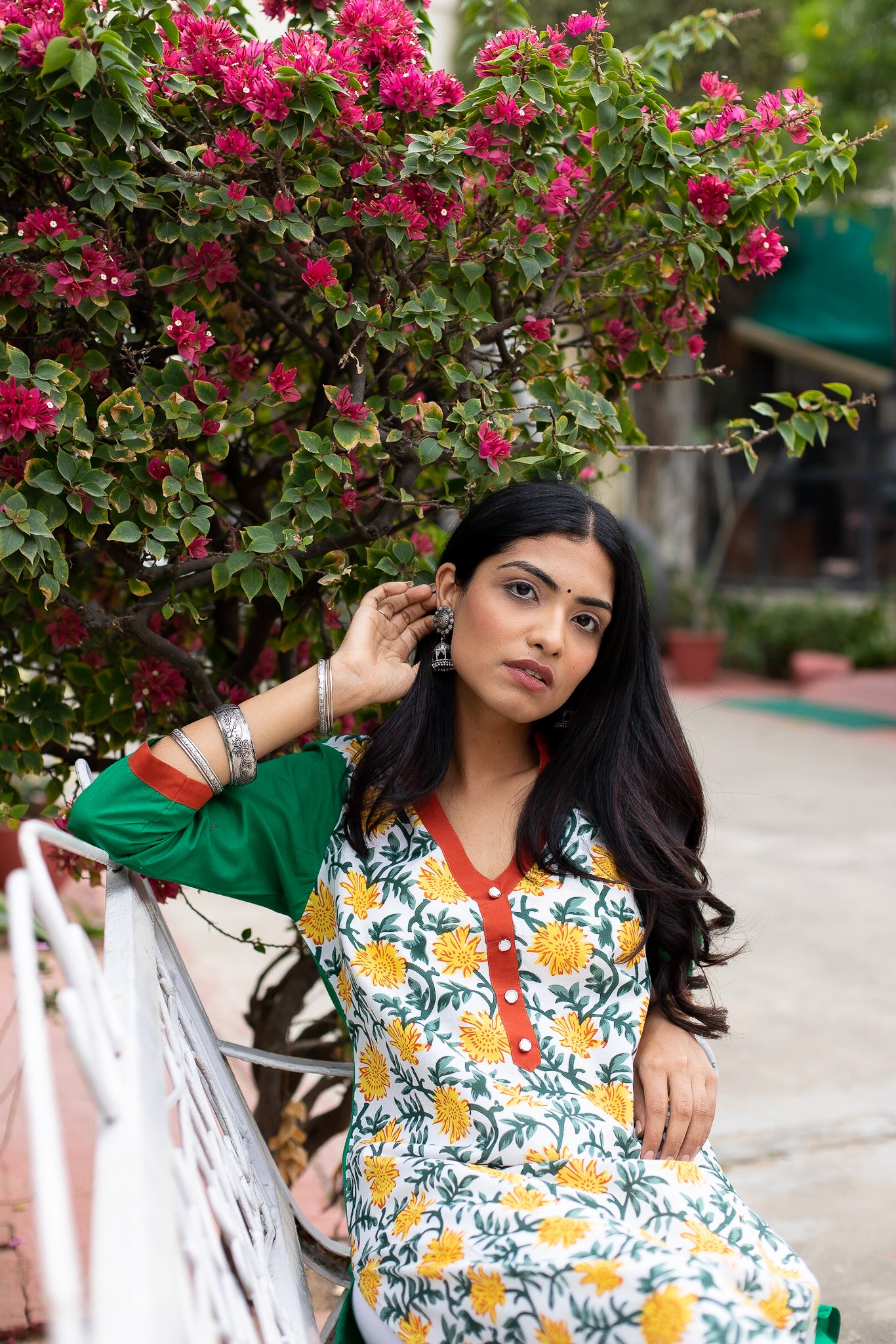 Cotton Kurti Floral Block Print 5