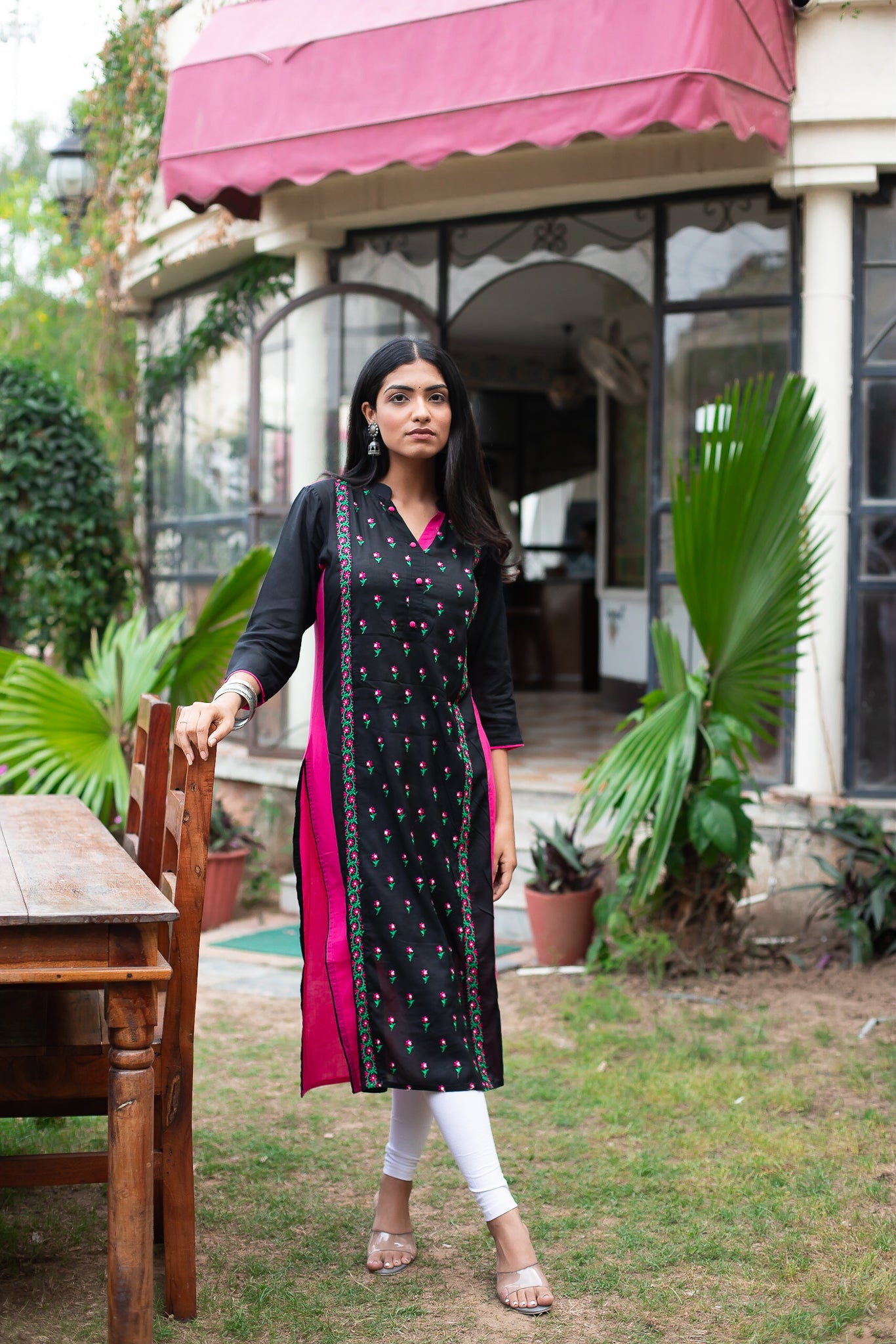 Modal Cotton Embroidery Floral Kurti