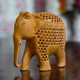 Handicraft Wood Carving Jaali Elephant 6" 2 (5522381057)